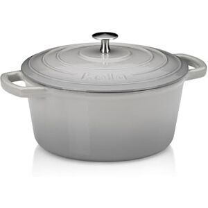 kela , Casseruola con coperchio, Ghisa, Elevata conservazione del calore, Adatta a piani a induzione, 3,8 l, Grigio, Rotonda, Calido kela , Casseruola con coperchio, Ghisa, Elevata conservazione del calore, Adatta a piani a induzione, 3,8 l, Grigio, Rotonda, Calido