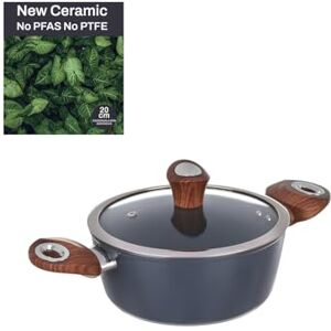 KASANOVA Casseruola un manico 6 cm con coperchio ottanio New Ceramic (20 cm con coperchio) KASANOVA Casseruola un manico 6 cm con coperchio ottanio New Ceramic (20 cm con coperchio)
