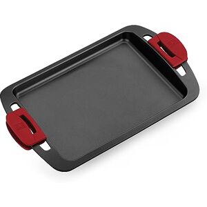 BRA Premiere Piastra liscia 40 cm, alluminio fuso, rivestimento antiaderente rinforzato senza PFOA, manici rimovibili, adatta a induzione, colore rosso BRA Premiere Piastra liscia 40 cm, alluminio fuso, rivestimento antiaderente rinforzato senza PFOA, manici rimovibili, adatta a induzione, colore rosso