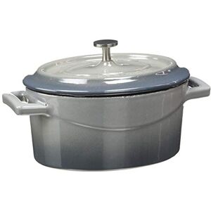 Pentole Agnelli Casseruola ovale in ghisa smaltata con coperchio e maniglie Pentole Agnelli Casseruola ovale in ghisa smaltata con coperchio e maniglie