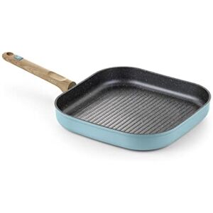 BRA Nordik Bistecchiera con righe 28 cm, alluminio forgiato con antiaderente, Adatto a tutti i tipi di piani cottura, induzione inclusa BRA Nordik Bistecchiera con righe 28 cm, alluminio forgiato con antiaderente, Adatto a tutti i tipi di piani cottura, induzione inclusa