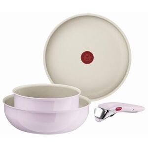 Tefal Ingenio Serenity, Set di 4 pentole Edition Wok, rivestimento antiaderente, manico rimovibile sicuro, design impilabile, rosa Clay, Tefal Ingenio Serenity, Set di 4 pentole Edition Wok, rivestimento antiaderente, manico rimovibile sicuro, design impilabile, rosa Clay,