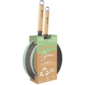 Aeternum Green Induction Wood, Due Padelle Antiaderenti, Adatto a Induzione, Manici in Legno di Faggio, Diametro 24 cm e 28 cm, 100% materiali riciclabili, Verde Aeternum Green Induction Wood, Due Padelle Antiaderenti, Adatto a Induzione, Manici in Legno di Faggio, Diametro 24 cm e 28 cm, 100% materiali riciclabili, Verde