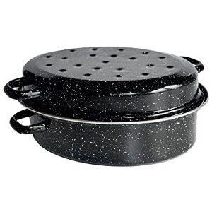 Beka Kitchen Roc Delbirra in acciaio smaltato, 38 cm, colore: nero maculato Beka Kitchen Roc Delbirra in acciaio smaltato, 38 cm, colore: nero maculato