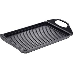 San Ignacio Compact piastra per grill 24 x 26 cm alluminio fuso interno di Whitford in nero ed esterno in nero vapore resistente con punto di induzione San Ignacio Compact piastra per grill 24 x 26 cm alluminio fuso interno di Whitford in nero ed esterno in nero vapore resistente con punto di induzione