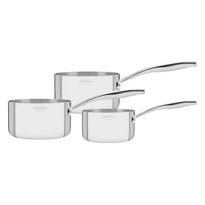 Tramontina Batteria di Pentole Grano in Acciaio Inox a Triplo Strato Senza Coperchi 3 Pezzi Tramontina Batteria di Pentole Grano in Acciaio Inox a Triplo Strato Senza Coperchi 3 Pezzi