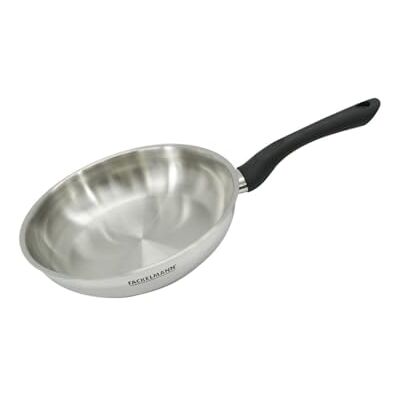 Fackelmann Padella 24 cm in acciaio inox, Padella da forno, tutti i fuochi, induzione, senza PFAS, acciaio inossidabile 18-8, grigio, 24 x 5,5 cm Fackelmann Padella 24 cm in acciaio inox, Padella da forno, tutti i fuochi, induzione, senza PFAS, acciaio inossidabile 18-8, grigio, 24 x 5,5 cm