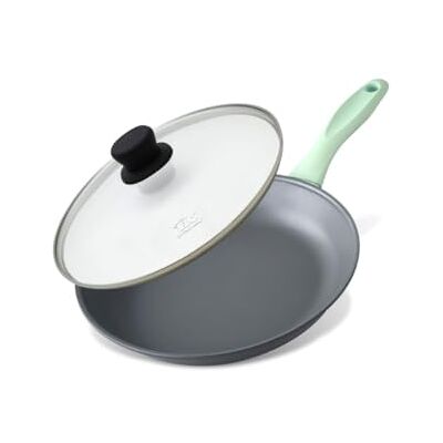 Fackelmann Padella da forno con coperchio in vetro, 24 cm, padella da 24 cm, coperchio da forno, padella 24 cm, padella da cucina, alluminio, vetro, 24 cm Fackelmann Padella da forno con coperchio in vetro, 24 cm, padella da 24 cm, coperchio da forno, padella 24 cm, padella da cucina, alluminio, vetro, 24 cm