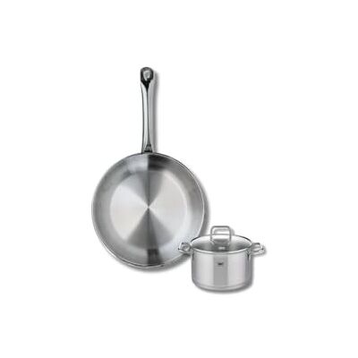 Fackelmann ELO 9692250 Set di pentole 2 pezzi, 24 cm e 1 pentola 12 cm Elo Profi Citrino, inox, induzione Fackelmann ELO 9692250 Set di pentole 2 pezzi, 24 cm e 1 pentola 12 cm Elo Profi Citrino, inox, induzione