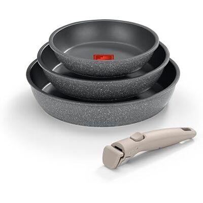 Monix One Click Pietra Set di 3 padelle 20-24-26 cm Monix One Click Pietra Set di 3 padelle 20-24-26 cm