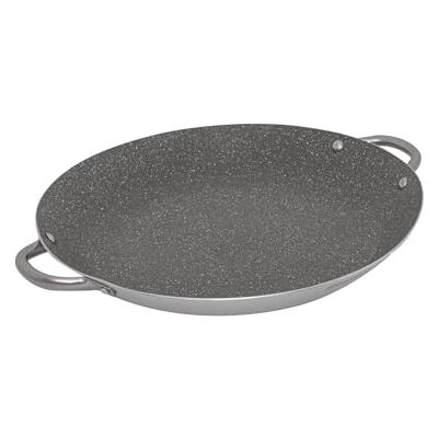 Aeternum , Grande Famiglia Deluxe, Paellera Antiaderente, Diametro 38 cm, Adatto all'Induzione, Alluminio, Argento Aeternum , Grande Famiglia Deluxe, Paellera Antiaderente, Diametro 38 cm, Adatto all'Induzione, Alluminio, Argento