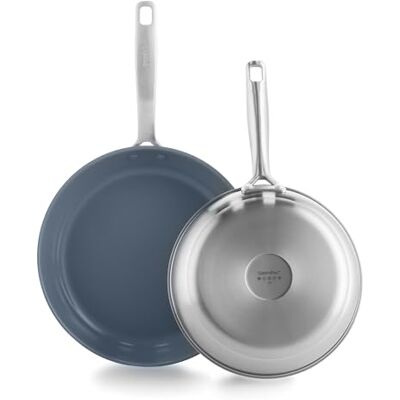 greenPan - Treviso - Acciaio inox - Antiaderente - Set di padelle greenPan - Treviso - Acciaio inox - Antiaderente - Set di padelle