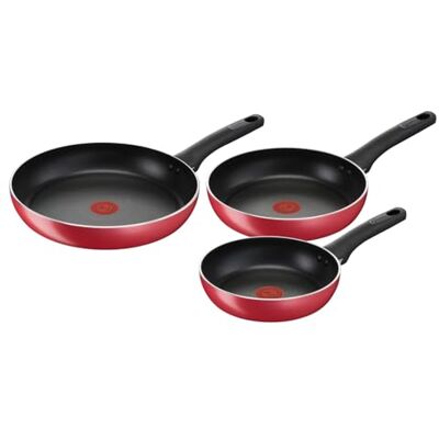 Lagostina Set di 3 padelle Cucina Mediterranea Rosso, nero - Set di Pentole Lagostina Set di 3 padelle Cucina Mediterranea Rosso, nero - Set di Pentole