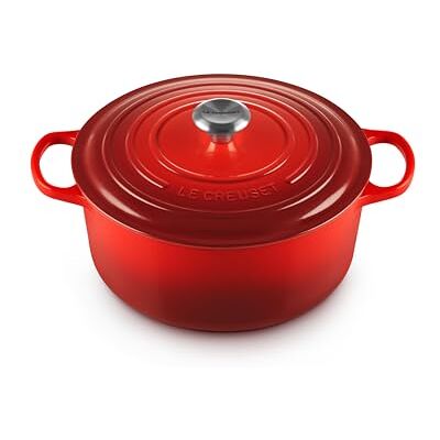LE CREUSET Cocotte rotonda Evolution in ghisa vetrificata con Coperchio, diameter 28 cm, Ciliegia, 21177280602430 LE CREUSET Cocotte rotonda Evolution in ghisa vetrificata con Coperchio, diameter 28 cm, Ciliegia, 21177280602430