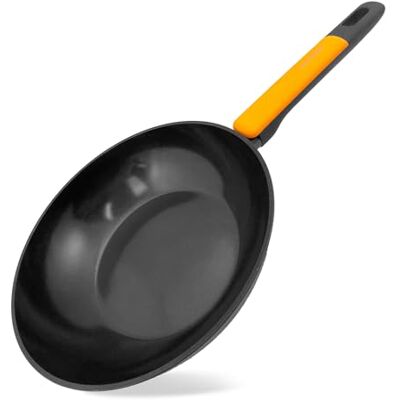 Fackelmann Padella Wok - 28cm Alluminio Fuso Ceramica Antiaderente Fackelmann Padella Wok - 28cm Alluminio Fuso Ceramica Antiaderente