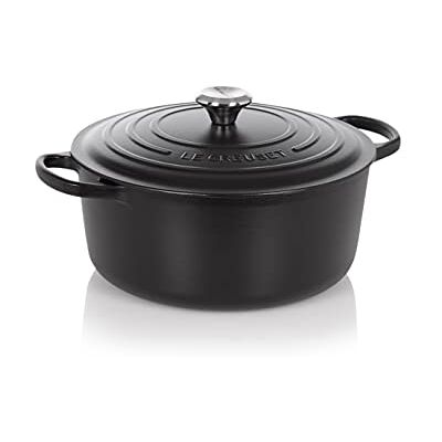 LE CREUSET Cocotte rotonda Evolution in ghisa vetrificata con Coperchio, diameter 26 cm, Nero Matt, LE CREUSET Cocotte rotonda Evolution in ghisa vetrificata con Coperchio, diameter 26 cm, Nero Matt,
