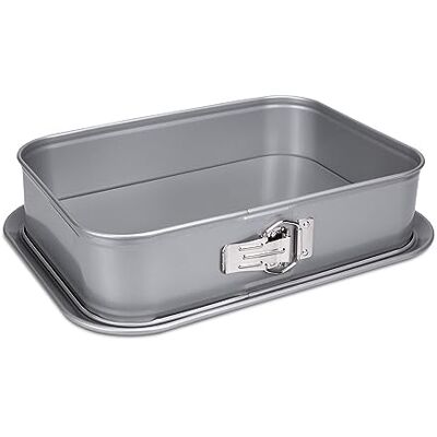 Städter we love baking Teglia rettangolare in argento, 33 x 23 cm, altezza 7 cm, in metallo con rivestimento antiaderente, capacità 4700 ml Städter we love baking Teglia rettangolare in argento, 33 x 23 cm, altezza 7 cm, in metallo con rivestimento antiaderente, capacità 4700 ml