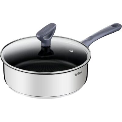 Tefal Daily Cook Padella Antiaderente in Acciaio Inox Sartén Baja de 28 cm Inox Tefal Daily Cook Padella Antiaderente in Acciaio Inox Sartén Baja de 28 cm Inox