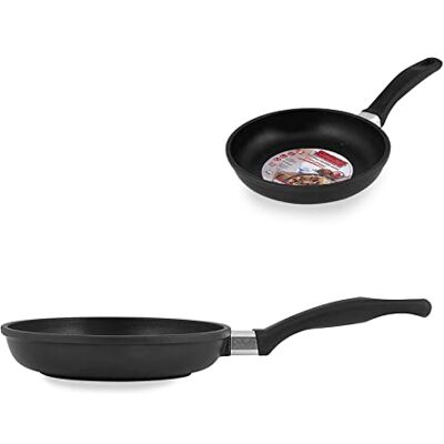 Home Granchef Padella Bassa, Rivestimento Antiaderente, Rotonda, Alluminio, Nero, Diametro 24 cm Home Granchef Padella Bassa, Rivestimento Antiaderente, Rotonda, Alluminio, Nero, Diametro 24 cm