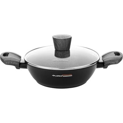 Florina Pentola in alluminio (1,6 l) I Diametro 20 cm, con coperchio in vetro I antiaderente pentola a induzione – ovale ideale per fornelli a induzione, a gas e fornelli elettrici Florina Pentola in alluminio (1,6 l) I Diametro 20 cm, con coperchio in vetro I antiaderente pentola a induzione – ovale ideale per fornelli a induzione, a gas e fornelli elettrici