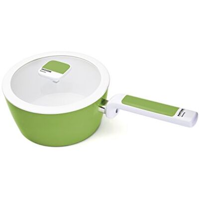 Moneta Pantone Greenery Casseruola 1 Manico con Coperchio, Alluminio, Bianco, 40.5x21.5x11.5 cm Moneta Pantone Greenery Casseruola 1 Manico con Coperchio, Alluminio, Bianco, 40.5x21.5x11.5 cm