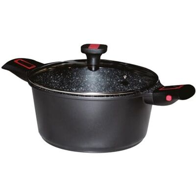 Baumalu Pentola con coperchio in vetro 26 cm Granito Pro Ceramica Baumalu Pentola con coperchio in vetro 26 cm Granito Pro Ceramica