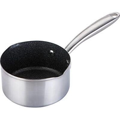Prestige Padella per latte antiaderente antigraffio con beccuccio per versare, 14 cm, in acciaio inox, resistente ai graffi, adatta a tutti i piani cottura, forno e lavastoviglie, pentole durevoli Prestige Padella per latte antiaderente antigraffio con beccuccio per versare, 14 cm, in acciaio inox, resistente ai graffi, adatta a tutti i piani cottura, forno e lavastoviglie, pentole durevoli
