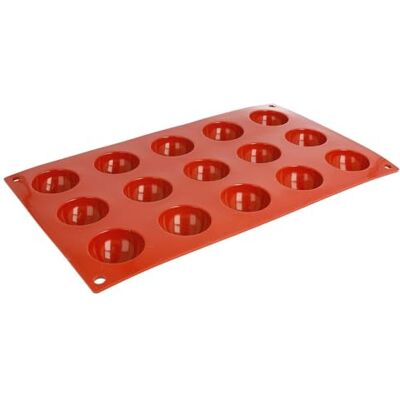 Garcia de Pou Flex cottura tin-semi-sphere, 17.5 x 30 cm, in silicone, rosso, 30 x 17.5 x 30 cm Garcia de Pou Flex cottura tin-semi-sphere, 17.5 x 30 cm, in silicone, rosso, 30 x 17.5 x 30 cm
