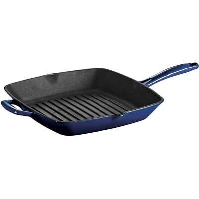 Tramontina Padella Griglia in Ghisa Smaltata con Manico Blu Bestow 27 cm 2,3L Tramontina Padella Griglia in Ghisa Smaltata con Manico Blu Bestow 27 cm 2,3L