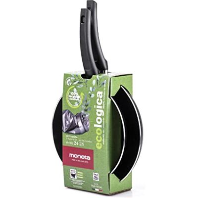 Moneta Ecologica set padelle 24+28 cm, per ogni piano cottura esclusa induzione. Alluminio riciclato da lattine. Made in Italy Moneta Ecologica set padelle 24+28 cm, per ogni piano cottura esclusa induzione. Alluminio riciclato da lattine. Made in Italy