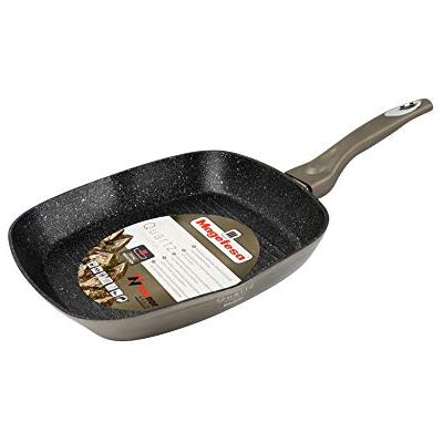Magefesa Quartz Steakhouse 28 cm in Alluminio forgiato. Full induzione. Manico Soft Touch, Metallo Antiaderente Magefesa Quartz Steakhouse 28 cm in Alluminio forgiato. Full induzione. Manico Soft Touch, Metallo Antiaderente