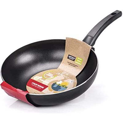 Moneta Gea Wok, 28 Cm, Alluminio 100% riciclato, per Ogni Piano Cottura Incluso l'Induzione. Made in Italy Moneta Gea Wok, 28 Cm, Alluminio 100% riciclato, per Ogni Piano Cottura Incluso l'Induzione. Made in Italy