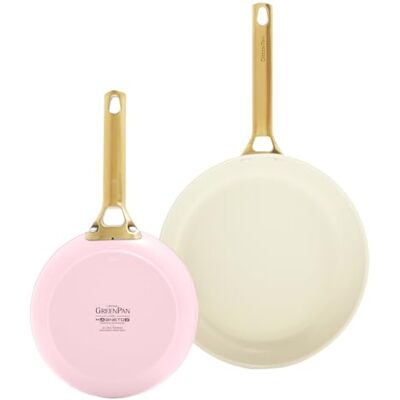 GreenPan Padova Reserve Set di 2 padelle, 20 cm e 26 cm, rivestimento antiaderente in ceramica, colore rosa, adatto al forno fino a 200 °C GreenPan Padova Reserve Set di 2 padelle, 20 cm e 26 cm, rivestimento antiaderente in ceramica, colore rosa, adatto al forno fino a 200 °C