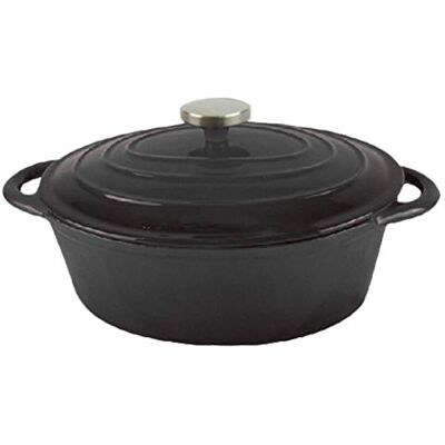 Garcia de Pou Cocotte Ovale 30 Cm Nero Ferro 2 Unità Garcia de Pou Cocotte Ovale 30 Cm Nero Ferro 2 Unità