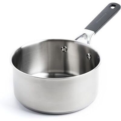 KitchenAid Classic Stainless Steel Pentola in Acciaio Inox a 3 strati da 18 cm/2.1 Litro, Clad, Induzione, Forno Sicuro, Manico Stay-Cool, Argento KitchenAid Classic Stainless Steel Pentola in Acciaio Inox a 3 strati da 18 cm/2.1 Litro, Clad, Induzione, Forno Sicuro, Manico Stay-Cool, Argento