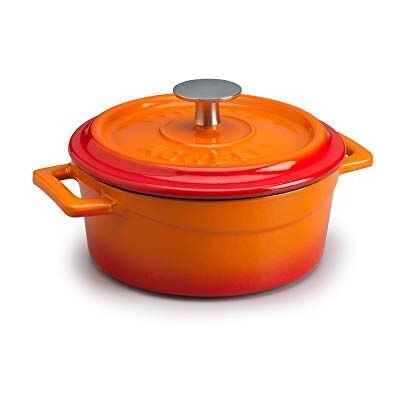 Agnelli Casseruola in Ghisa Smaltata - Arancio, 32cm, 12cm di Altezza - 10L - Casseruola Alta in Ghisa Smaltata Agnelli Casseruola in Ghisa Smaltata - Arancio, 32cm, 12cm di Altezza - 10L - Casseruola Alta in Ghisa Smaltata
