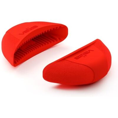 Valira Copri Manici della pentola Silicone, Set di 2, Rosso Valira Copri Manici della pentola Silicone, Set di 2, Rosso