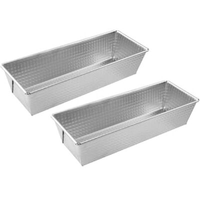 Zenker Set di 2 stampi per torta in acciaio stagnato, per torte rettangolari, stampo per pane di brioche, stampo per torta in acciaio stagnato, 25,5 x 11,2 cm Zenker Set di 2 stampi per torta in acciaio stagnato, per torte rettangolari, stampo per pane di brioche, stampo per torta in acciaio stagnato, 25,5 x 11,2 cm