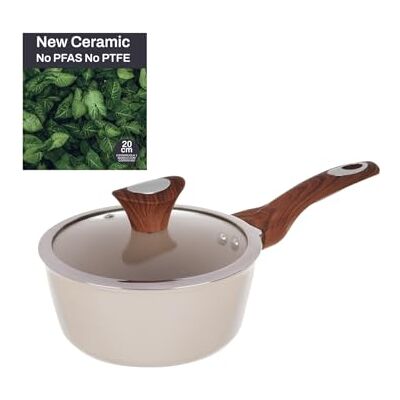 Kasanova Casseruola con manico 20 cm con coperchio New Ceramic - Casserole Kasanova Casseruola con manico 20 cm con coperchio New Ceramic - Casserole