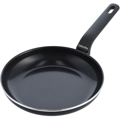 GreenPan Essence Padella da 24 cm, rivestimento antiaderente in ceramica senza PFAS, alluminio forgiato, a induzione, adatta al forno fino a 160 °C, lavabile in lavastoviglie, colore: nero GreenPan Essence Padella da 24 cm, rivestimento antiaderente in ceramica senza PFAS, alluminio forgiato, a induzione, adatta al forno fino a 160 °C, lavabile in lavastoviglie, colore: nero