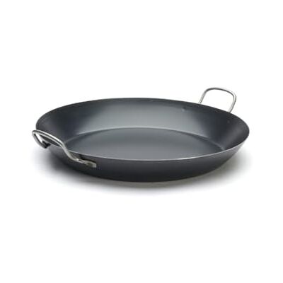DE BUYER Padella Paella 2 manici cm. 42 12 porzioni ferro brunito, DE BUYER Padella Paella 2 manici cm. 42 12 porzioni ferro brunito,
