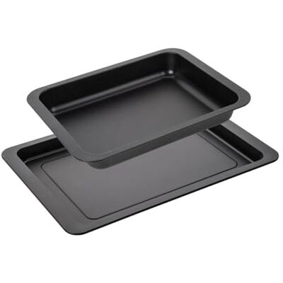Zenker Set di 2 piatti da forno rettangolari, piano cottura, piano cottura, piano cottura, piano cottura, acciaio, 42 x 29 x 2,5 cm Zenker Set di 2 piatti da forno rettangolari, piano cottura, piano cottura, piano cottura, piano cottura, acciaio, 42 x 29 x 2,5 cm