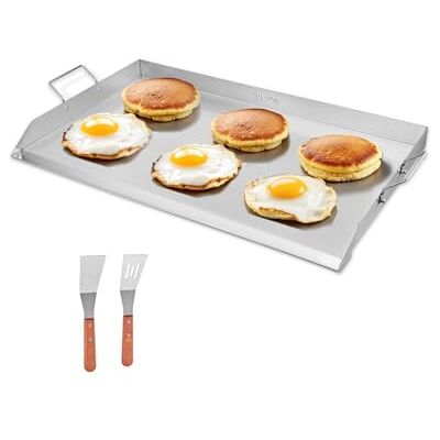 VEVOR Piastra in Acciaio Inox, Piastra Rettangolare Universale da 910x525 mm, Piastra a Gas, Pentole Spaziose da Fornello Portatili per Famiglie con Manico, per Campeggio Eventi da Esterno VEVOR Piastra in Acciaio Inox, Piastra Rettangolare Universale da 910x525 mm, Piastra a Gas, Pentole Spaziose da Fornello Portatili per Famiglie con Manico, per Campeggio Eventi da Esterno