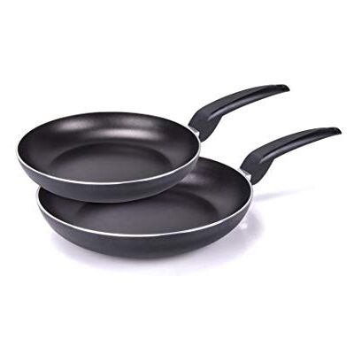 Moneta Black Set da 2 Padelle, 24 28 cm, Alluminio, Nero Moneta Black Set da 2 Padelle, 24 28 cm, Alluminio, Nero