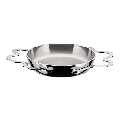 Alessi Tegamino per Uova in Trilamina con Coperchio in Acciaio Inossidabile 18/10, Lucido Alessi Tegamino per Uova in Trilamina con Coperchio in Acciaio Inossidabile 18/10, Lucido