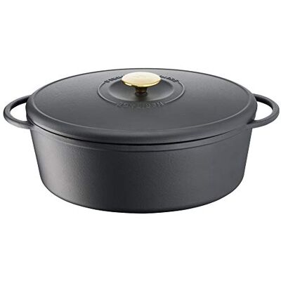 Tefal Pierre GAGNAIRE Heritage Casseruola in ghisa ovale, 34 x 26 cm, 7,2 l, induzione Tefal Pierre GAGNAIRE Heritage Casseruola in ghisa ovale, 34 x 26 cm, 7,2 l, induzione