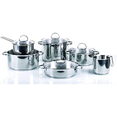 Moneta BATTERIA 10 PEZZI ALLEGRO INOX Batteria Pentole Acciaio Inox per Induzione con Coperchi in Vetro Set Pentole Professionale Compatibile Gas Elettrico Vetroceramica e Tutti i Piani Cottura Moneta BATTERIA 10 PEZZI ALLEGRO INOX Batteria Pentole Acciaio Inox per Induzione con Coperchi in Vetro Set Pentole Professionale Compatibile Gas Elettrico Vetroceramica e Tutti i Piani Cottura
