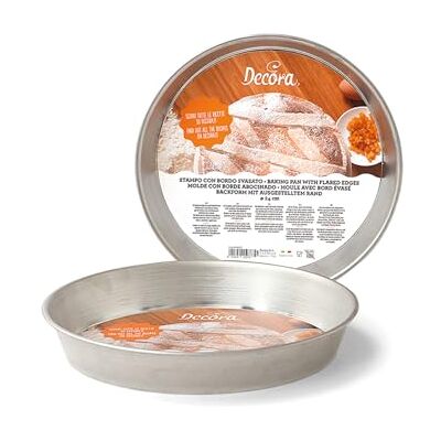 Decora , Ruoto per Pastiera Ø 24 x 4 h cm, In Banda Stagnata, Distribuisce il Calore in Maniera Uniforme, Ideale per Cotture Lente, Made in Italy Decora , Ruoto per Pastiera Ø 24 x 4 h cm, In Banda Stagnata, Distribuisce il Calore in Maniera Uniforme, Ideale per Cotture Lente, Made in Italy