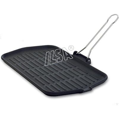 ILSA Bistecchiera in GHISA Inossidabile Dietella 23x36cm per Cottura Secondi e contorni, carni, arrosti, rolate, brasati, spiedini, Pesce e Verdure Made in Italy ILSA Bistecchiera in GHISA Inossidabile Dietella 23x36cm per Cottura Secondi e contorni, carni, arrosti, rolate, brasati, spiedini, Pesce e Verdure Made in Italy