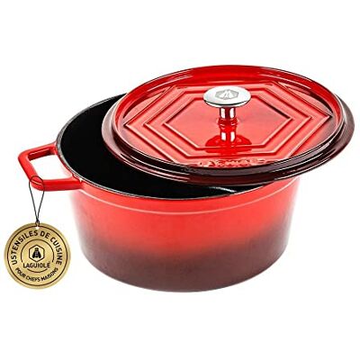 LAGUIOLE Casseruola in ghisa smaltata rotonda rossa 26 cm 4,8 L LAGUIOLE Casseruola in ghisa smaltata rotonda rossa 26 cm 4,8 L